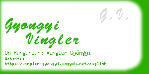 gyongyi vingler business card