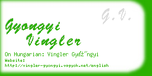 gyongyi vingler business card